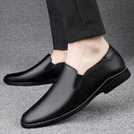 Genuine Leather Men Casual Shoes Luxury Brand Shoes Breathable Slip on Lazy Driving Shoes High-end offce fashion shoes - Sabreeonline
