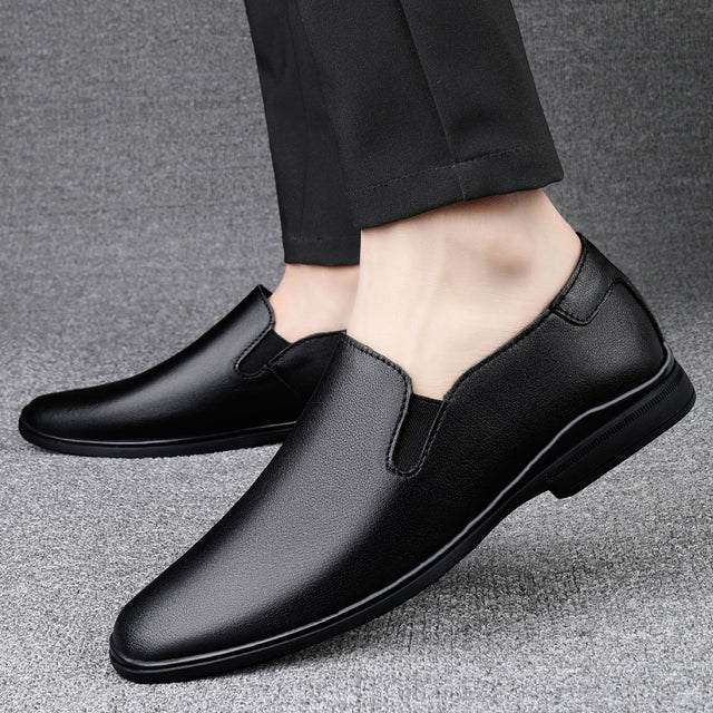 Genuine Leather Men Casual Shoes Luxury Brand Shoes Breathable Slip on Lazy Driving Shoes High-end offce fashion shoes - Sabreeonline